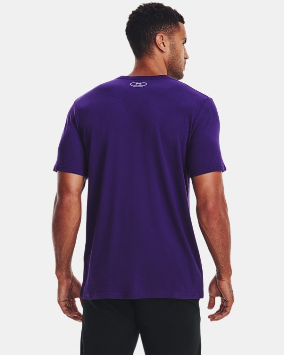 Men's UA Performance Cotton Collegiate T-Shirt, Purple, pdpMainDesktop image number 1